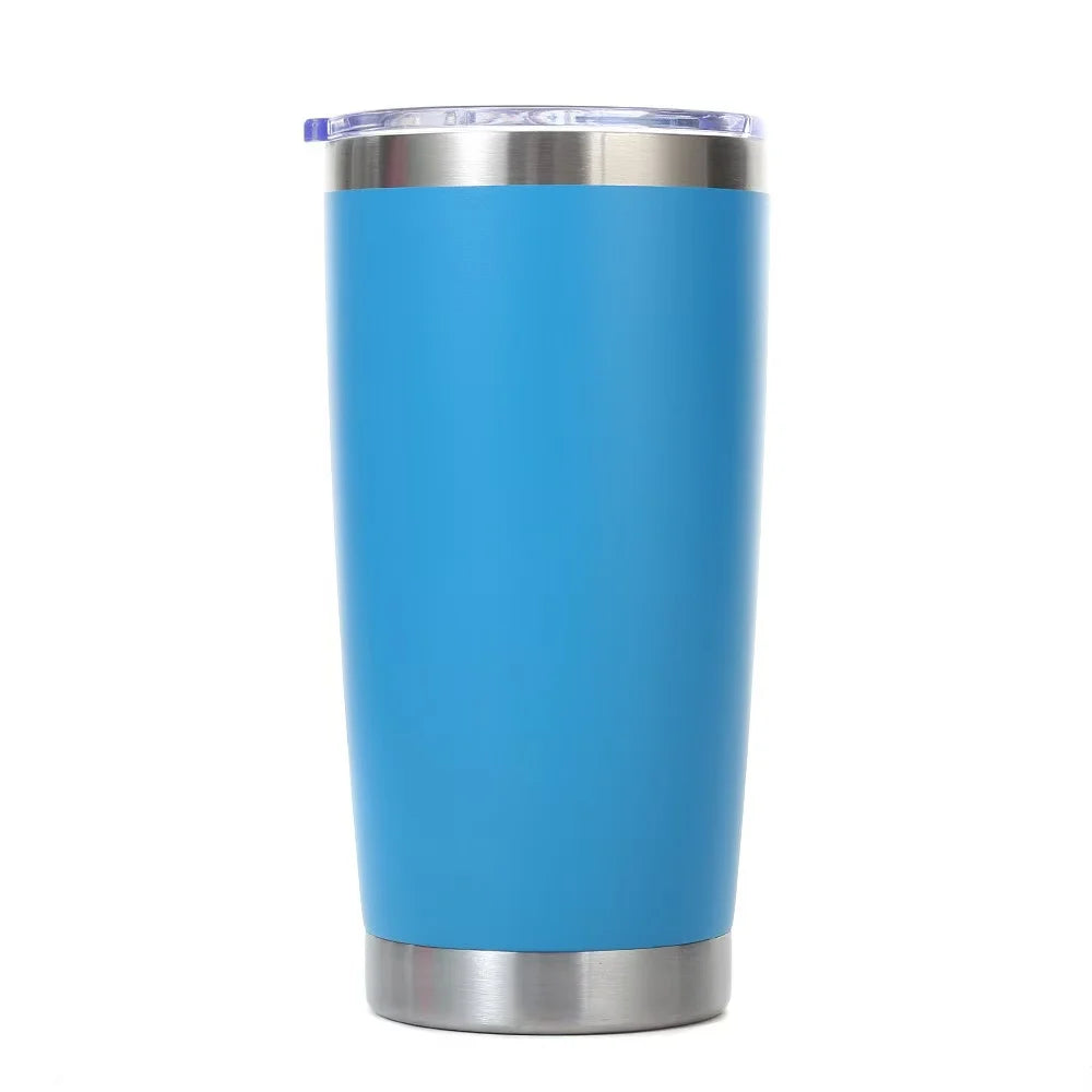 Tasse à café isotherme en acier inoxydable de 20 oz avec couvercle, isolée et étanche.