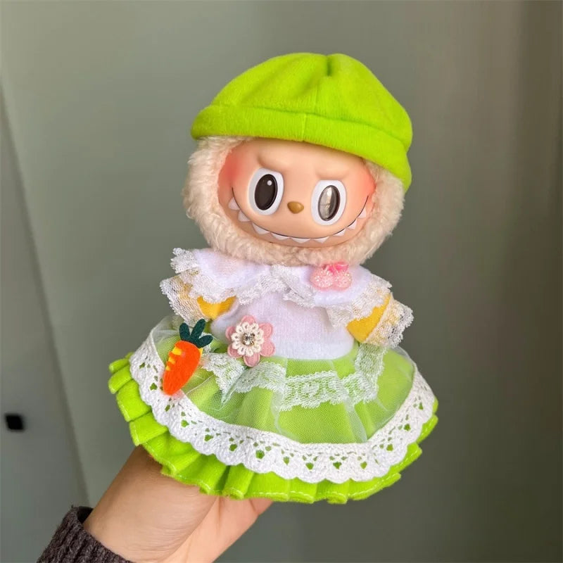 Vêtements et accessoires pour mini-poupées en peluche de 17 cm Labubu : la tenue parfaite pour votre poupée