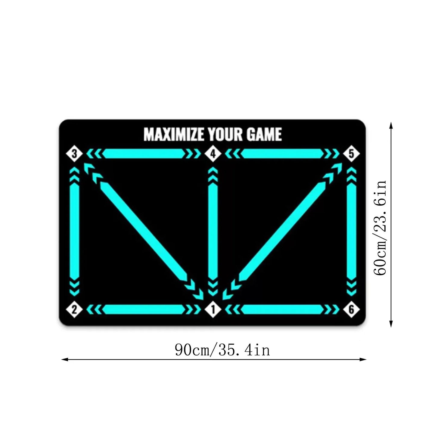 Tapis d'entraînement de football en salle 60 x 90 cm, assistant de dribble silencieux, entraîneur de props, tapis résistant à l'usure et antidérapant, carpe