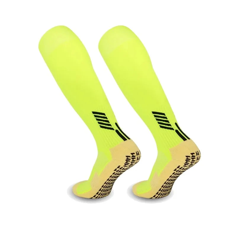 Chaussettes de football antidérapantes à tube long, chaussettes de football respirantes à fond éponge pour adultes, jeunes et enfants, chaussettes de sport