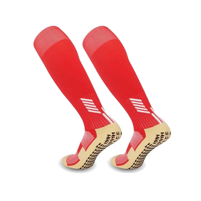 Chaussettes de football antidérapantes à tube long, chaussettes de football respirantes à fond éponge pour adultes, jeunes et enfants, chaussettes de sport