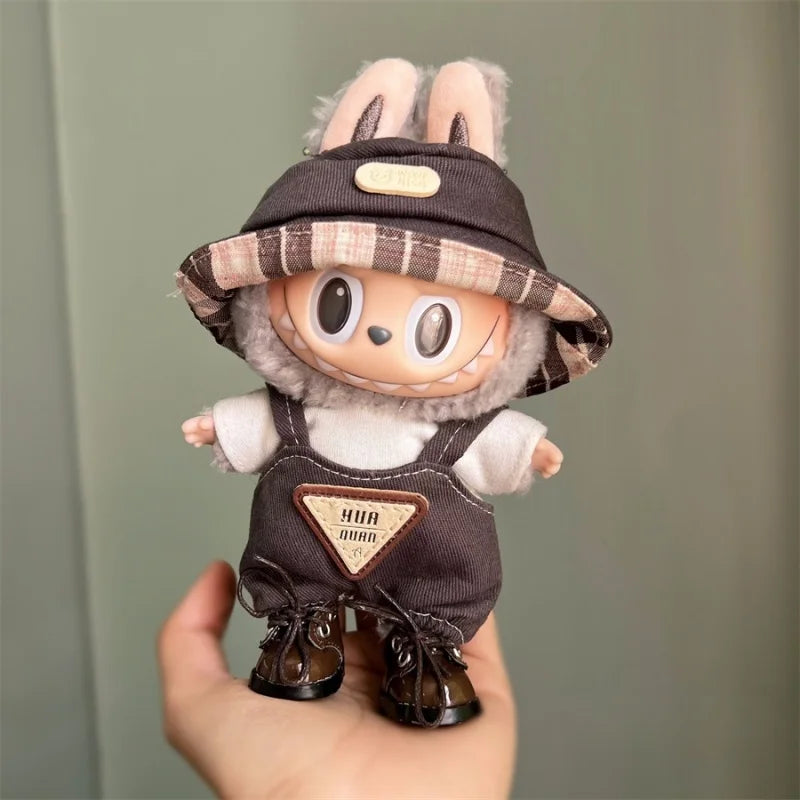 Vêtements et accessoires pour mini-poupées en peluche de 17 cm Labubu : la tenue parfaite pour votre poupée