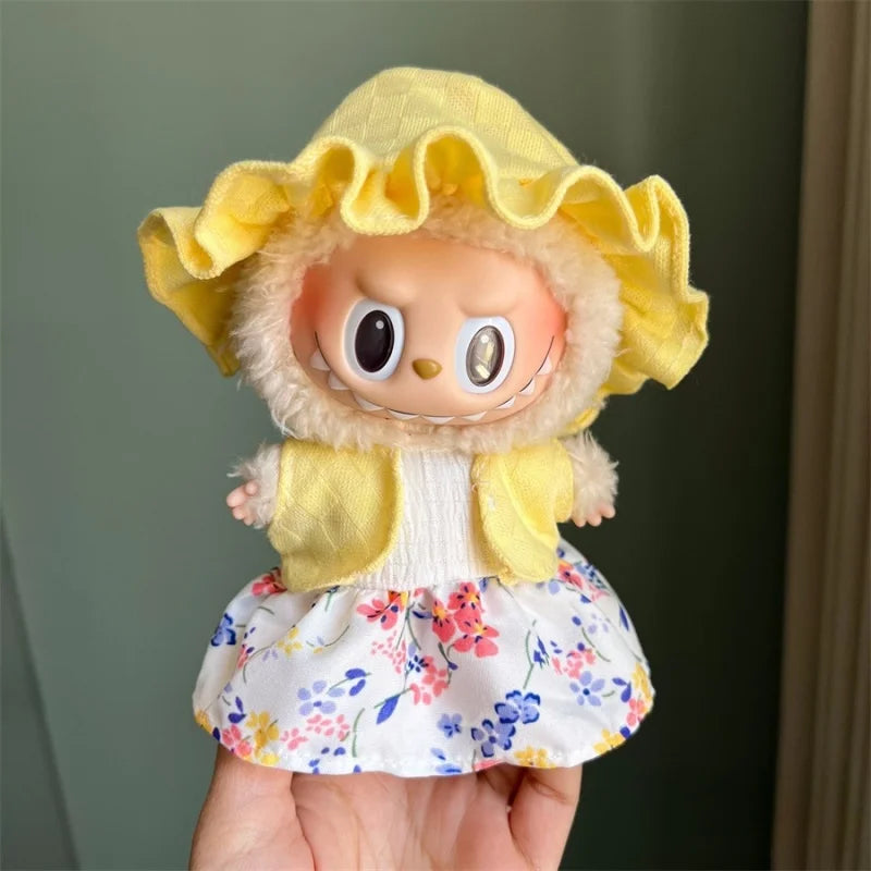 Vêtements et accessoires pour mini-poupées en peluche de 17 cm Labubu : la tenue parfaite pour votre poupée