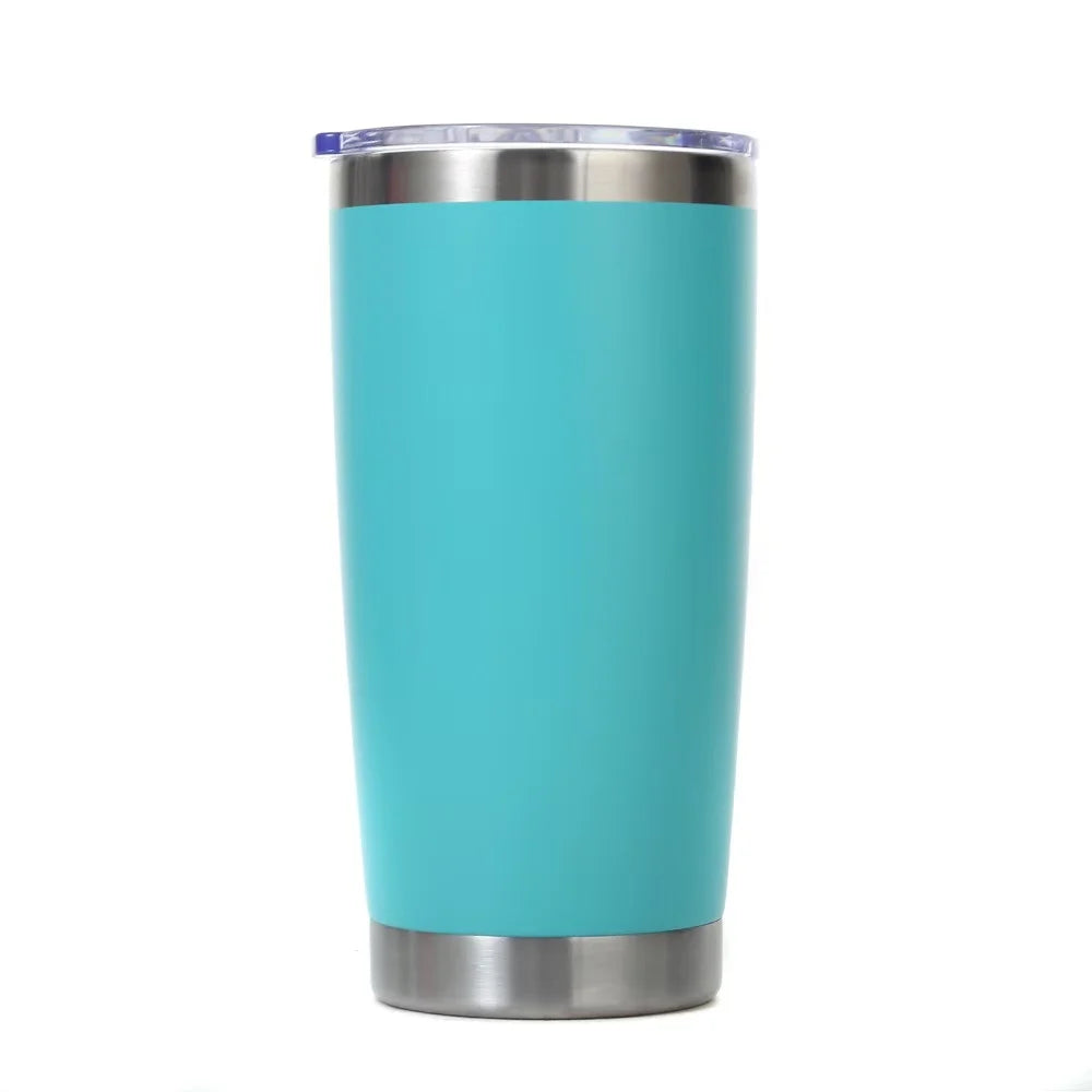 Tasse à café isotherme en acier inoxydable de 20 oz avec couvercle, isolée et étanche.