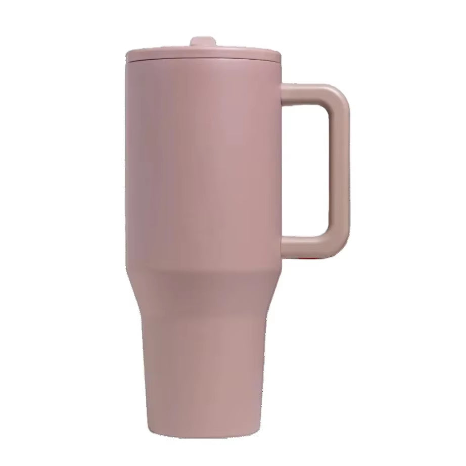 Portable 40Oz Insulated Mug with Lid and Straw Stainless Steel Vacuum Tumbler Leak Resistant Water Bottle Reusable Insulated Cup