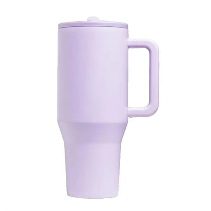 Portable 40Oz Insulated Mug with Lid and Straw Stainless Steel Vacuum Tumbler Leak Resistant Water Bottle Reusable Insulated Cup