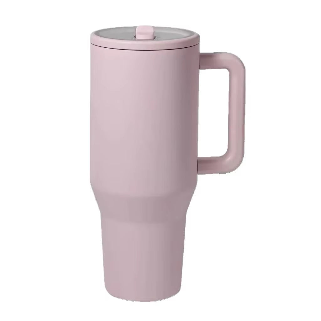 Portable 40Oz Insulated Mug with Lid and Straw Stainless Steel Vacuum Tumbler Leak Resistant Water Bottle Reusable Insulated Cup