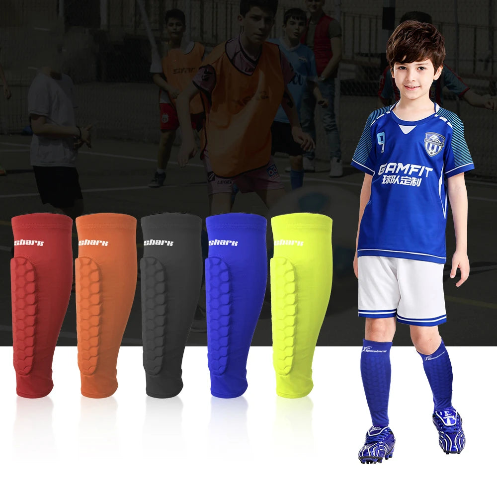 (XS-XL) 1 paire de protège-tibias de football pour enfants et adultes, protège-mollets anti-chocs, manchons de protection pour les jambes et l'entraînement des adolescents