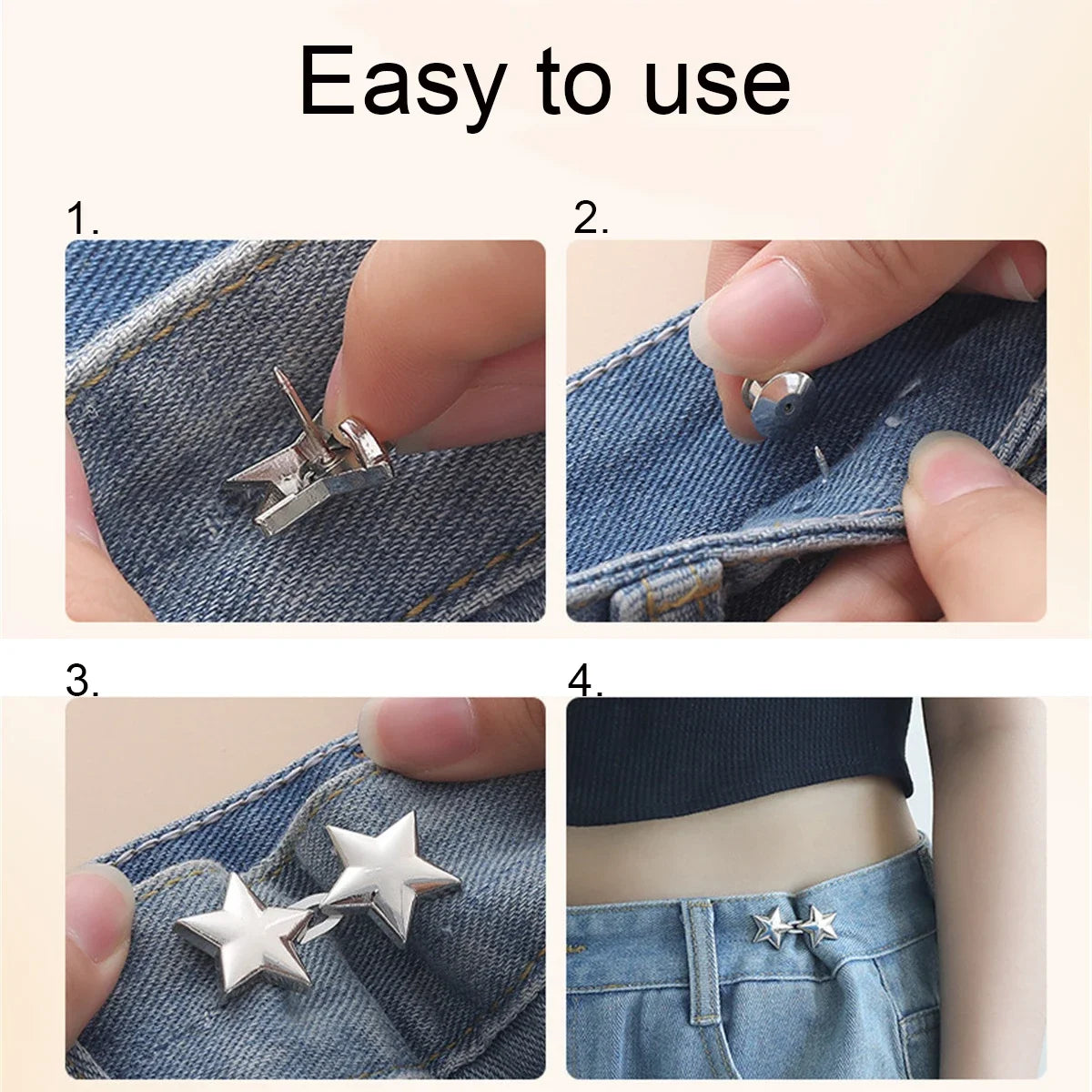 ✨ Clips Réglables de Taille – Confort & Style