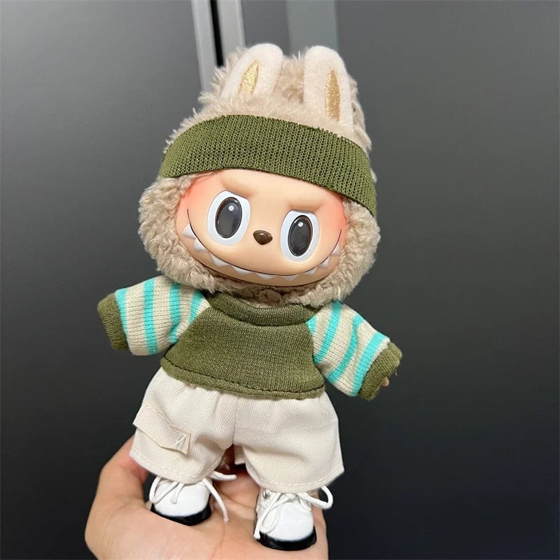 Vêtements et accessoires pour mini-poupées en peluche de 17 cm Labubu  : la tenue parfaite pour votre poupée
