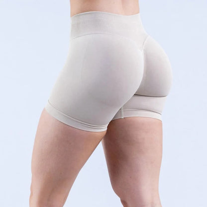 Short de sport pour femme, short de sport, de cyclisme, de fitness, de 11,4 cm, à bande côtelée basse, short de yoga, d'entraînement, legging sans coutures