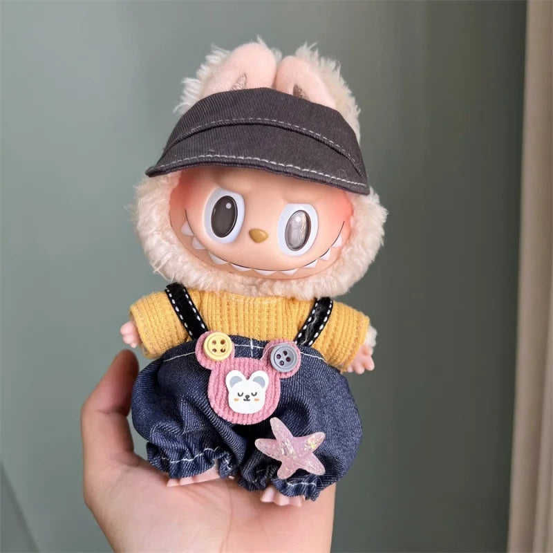 Vêtements et accessoires pour mini-poupées en peluche de 17 cm Labubu  : la tenue parfaite pour votre poupée