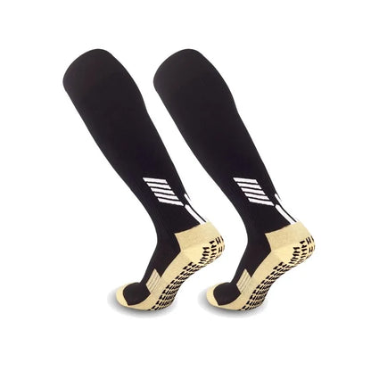 Chaussettes de football antidérapantes à tube long, chaussettes de football respirantes à fond éponge pour adultes, jeunes et enfants, chaussettes de sport 