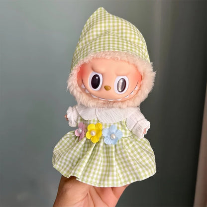 Vêtements et accessoires pour mini-poupées en peluche de 17 cm Labubu  : la tenue parfaite pour votre poupée