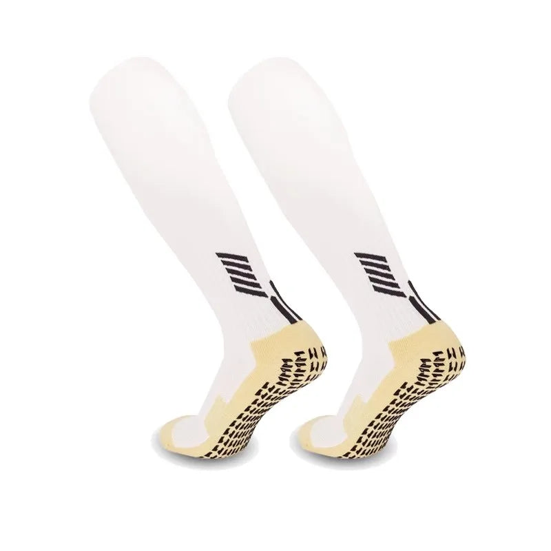 Chaussettes de football antidérapantes à tube long, chaussettes de football respirantes à fond éponge pour adultes, jeunes et enfants, chaussettes de sport 