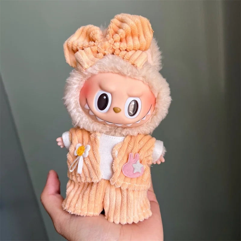 Vêtements et accessoires pour mini-poupées en peluche de 17 cm Labubu  : la tenue parfaite pour votre poupée