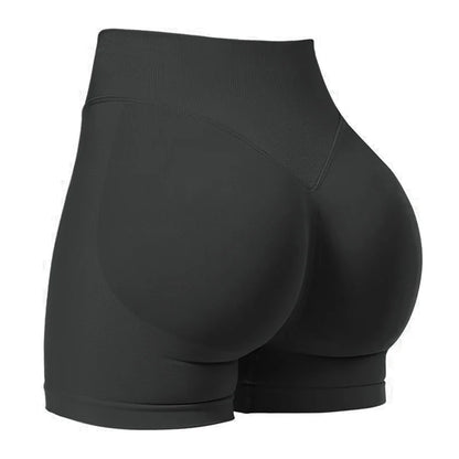 Short de sport pour femme, short de sport, de cyclisme, de fitness, de 11,4 cm, à bande côtelée basse, short de yoga, d'entraînement, legging sans coutures