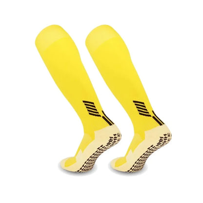 Chaussettes de football antidérapantes à tube long, chaussettes de football respirantes à fond éponge pour adultes, jeunes et enfants, chaussettes de sport 
