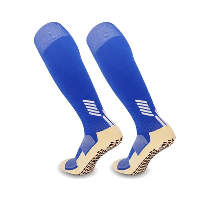 Chaussettes de football antidérapantes à tube long, chaussettes de football respirantes à fond éponge pour adultes, jeunes et enfants, chaussettes de sport 