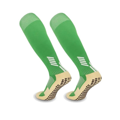 Chaussettes de football antidérapantes à tube long, chaussettes de football respirantes à fond éponge pour adultes, jeunes et enfants, chaussettes de sport 
