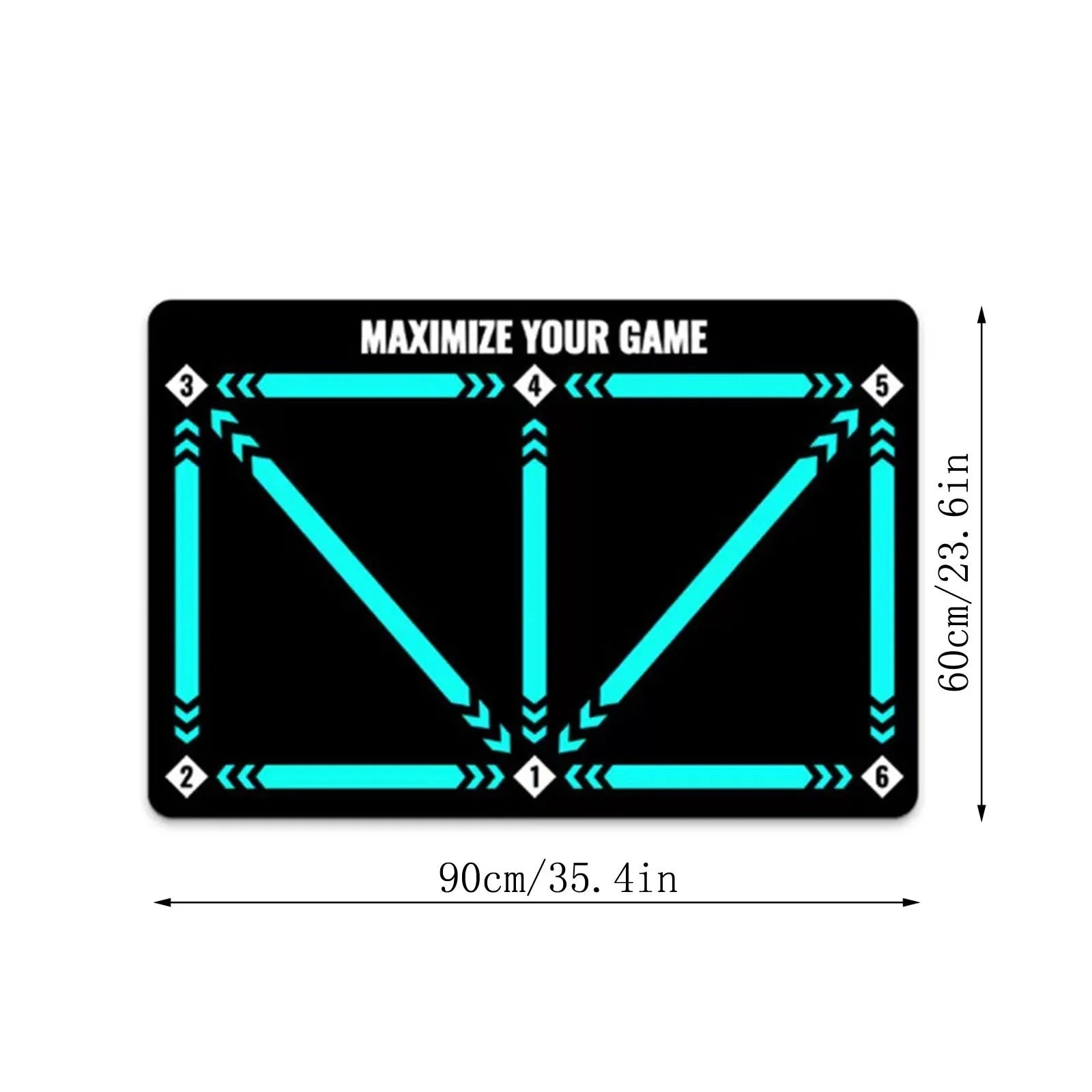 Tapis d'entraînement de football en salle 60 x 90 cm, assistant de dribble silencieux, entraîneur de props, tapis résistant à l'usure et antidérapant, carpe