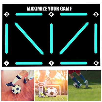 Tapis d'entraînement de football en salle 60 x 90 cm, assistant de dribble silencieux, entraîneur de props, tapis résistant à l'usure et antidérapant, carpe