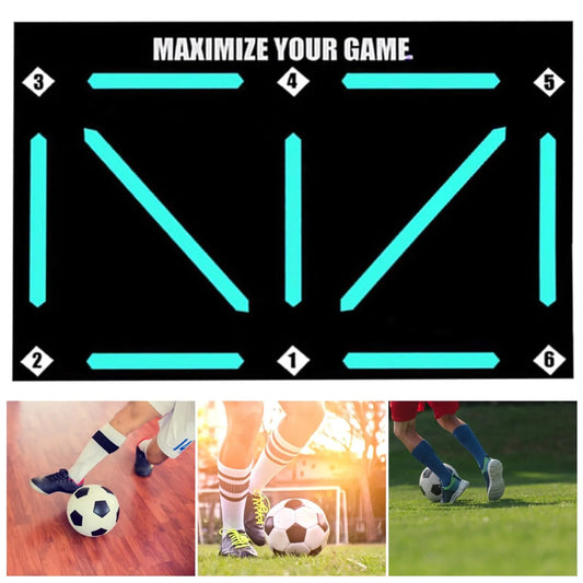 Tapis d'entraînement de football en salle 60 x 90 cm, assistant de dribble silencieux, entraîneur de props, tapis résistant à l'usure et antidérapant, carpe