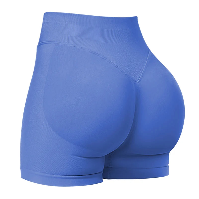 Short de sport pour femme, short de sport, de cyclisme, de fitness, de 11,4 cm, à bande côtelée basse, short de yoga, d'entraînement, legging sans coutures