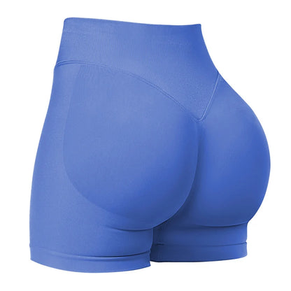 Short de sport pour femme, short de sport, de cyclisme, de fitness, de 11,4 cm, à bande côtelée basse, short de yoga, d'entraînement, legging sans coutures
