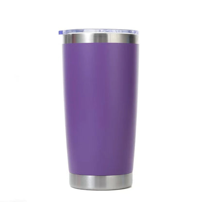 Tasse à café isotherme en acier inoxydable de 20 oz  avec couvercle, isolée et étanche.