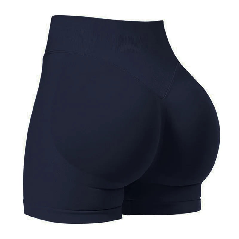 Short de sport pour femme, short de sport, de cyclisme, de fitness, de 11,4 cm, à bande côtelée basse, short de yoga, d'entraînement, legging sans coutures