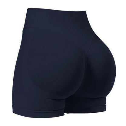 Short de sport pour femme, short de sport, de cyclisme, de fitness, de 11,4 cm, à bande côtelée basse, short de yoga, d'entraînement, legging sans coutures