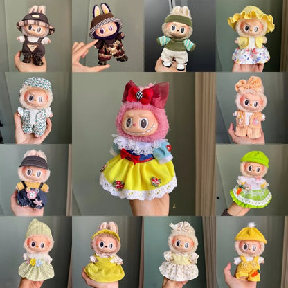 Vêtements et accessoires pour mini-poupées en peluche de 17 cm Labubu  : la tenue parfaite pour votre poupée
