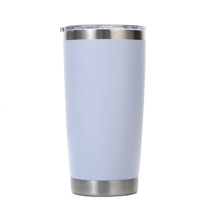 Tasse à café isotherme en acier inoxydable de 20 oz  avec couvercle, isolée et étanche.