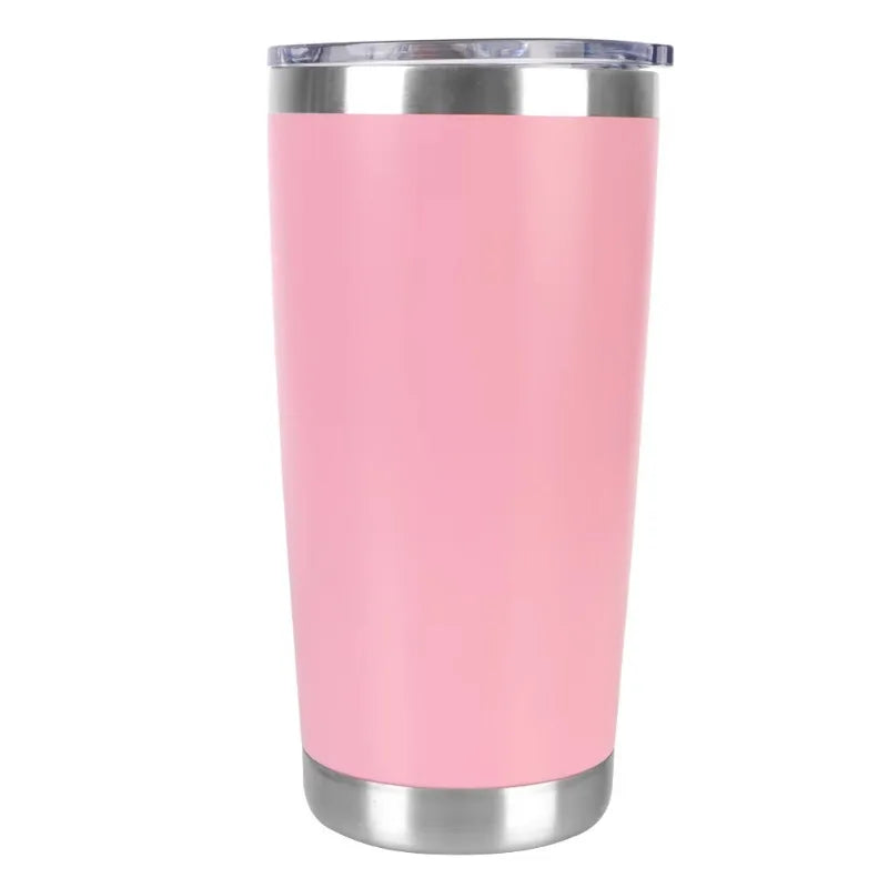 Tasse à café isotherme en acier inoxydable de 20 oz  avec couvercle, isolée et étanche.