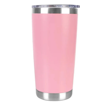 Tasse à café isotherme en acier inoxydable de 20 oz  avec couvercle, isolée et étanche.