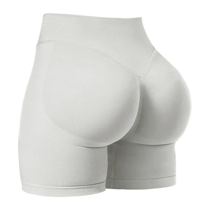 Short de sport pour femme, short de sport, de cyclisme, de fitness, de 11,4 cm, à bande côtelée basse, short de yoga, d'entraînement, legging sans coutures