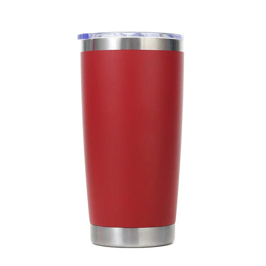 Tasse à café isotherme en acier inoxydable de 20 oz  avec couvercle, isolée et étanche.