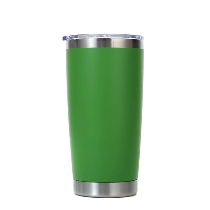Tasse à café isotherme en acier inoxydable de 20 oz  avec couvercle, isolée et étanche.