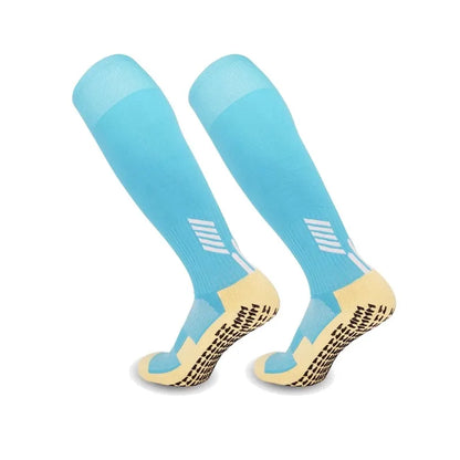 Chaussettes de football antidérapantes à tube long, chaussettes de football respirantes à fond éponge pour adultes, jeunes et enfants, chaussettes de sport 