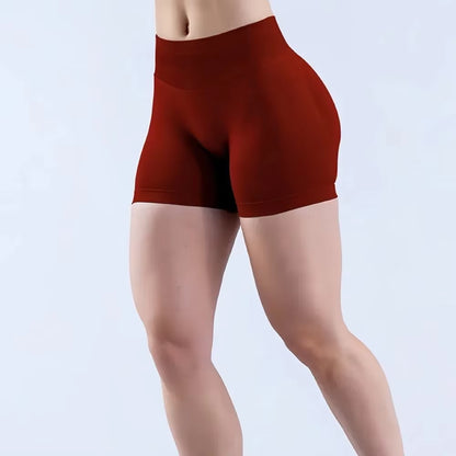 Dynamic Shorts with Logo 4.5' Seamless Scrunch Bum Yoga Short Ribbed High Waist Band Gym Short High Stretch Workout Biker Shorts